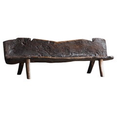 Antique Primitive Bench Early 19th century / Side Chair Wabi-Sabi