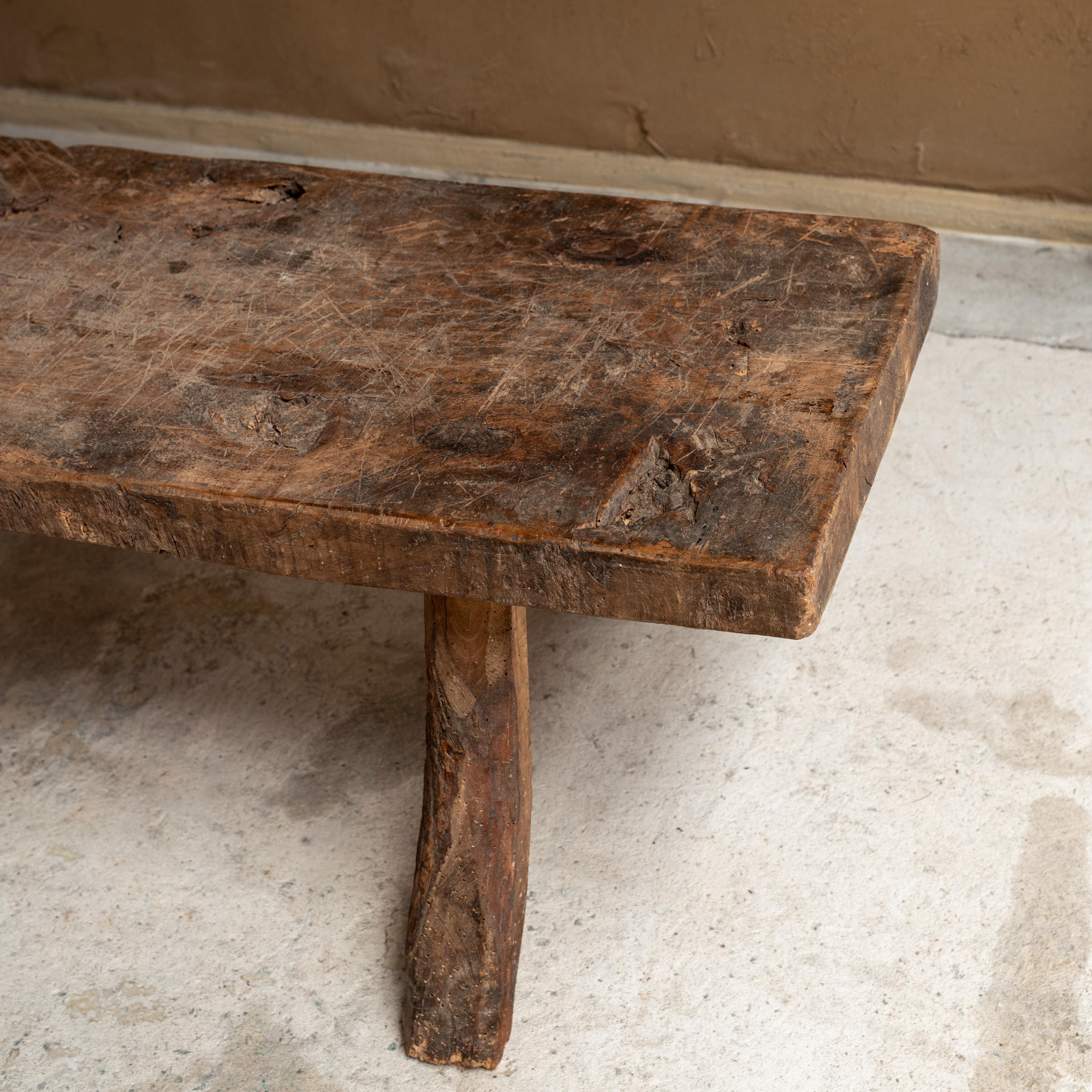 Antique Primitive Bench,  Italy, Mid-19th Century For Sale 8