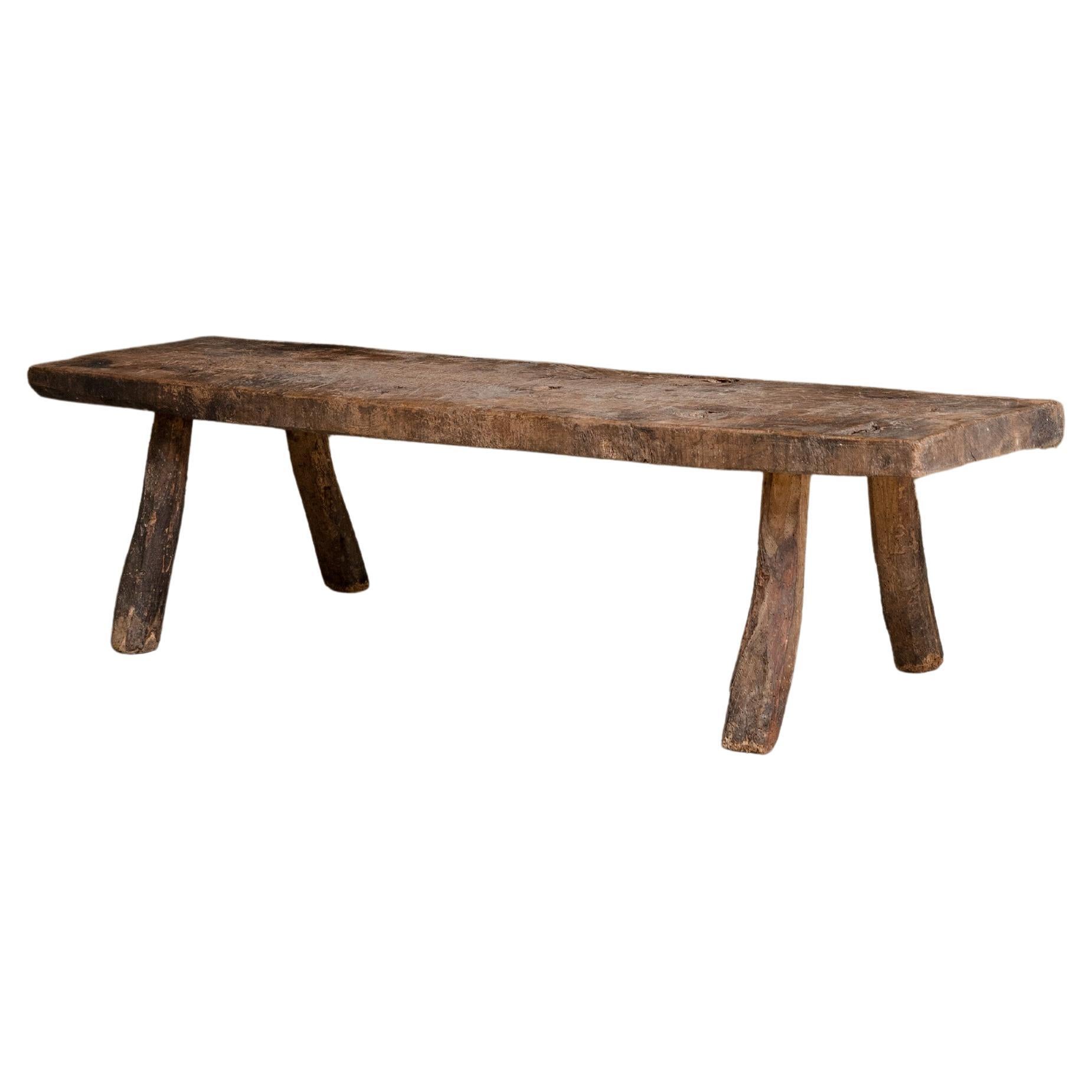 Antique Primitive Bench,  Italy, Mid-19th Century For Sale