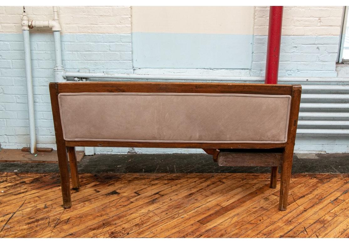 19th Century Antique Rustic Bench with Side Drawer