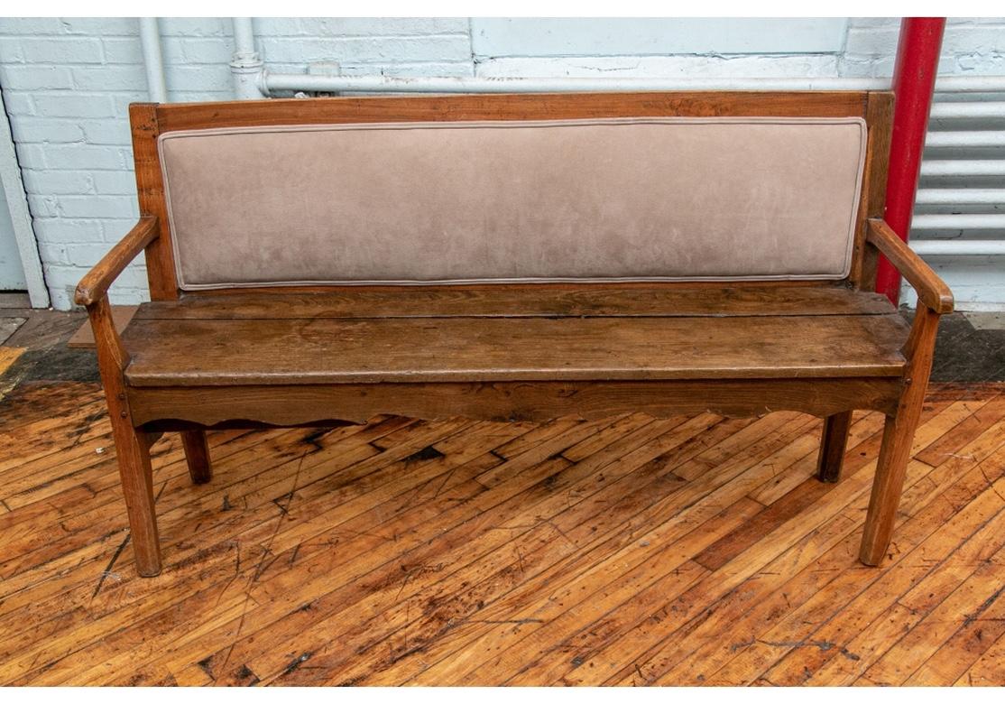 Wood Antique Rustic Bench with Side Drawer