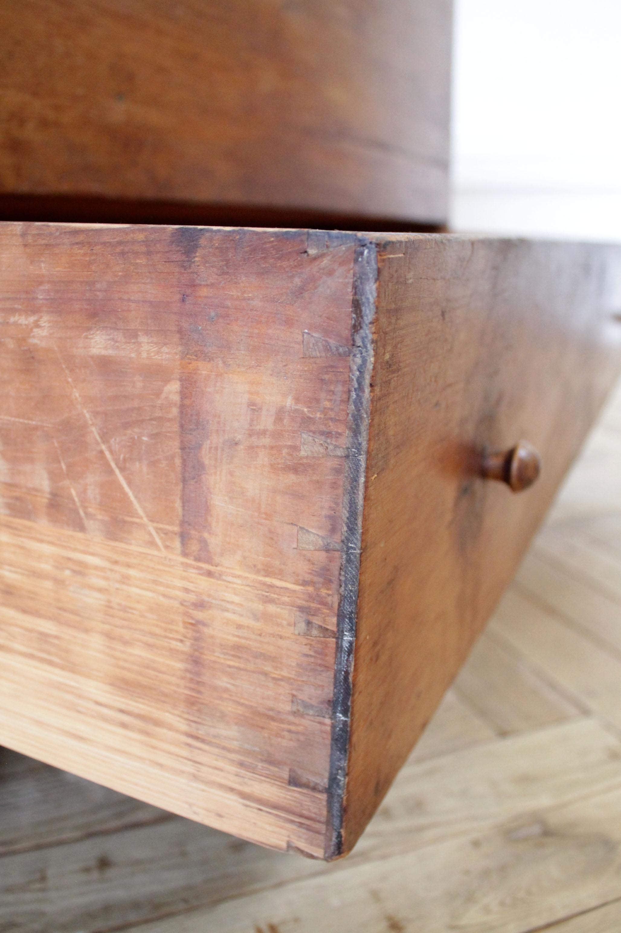 Antique Primitive Blanket Chest or Commode 3
