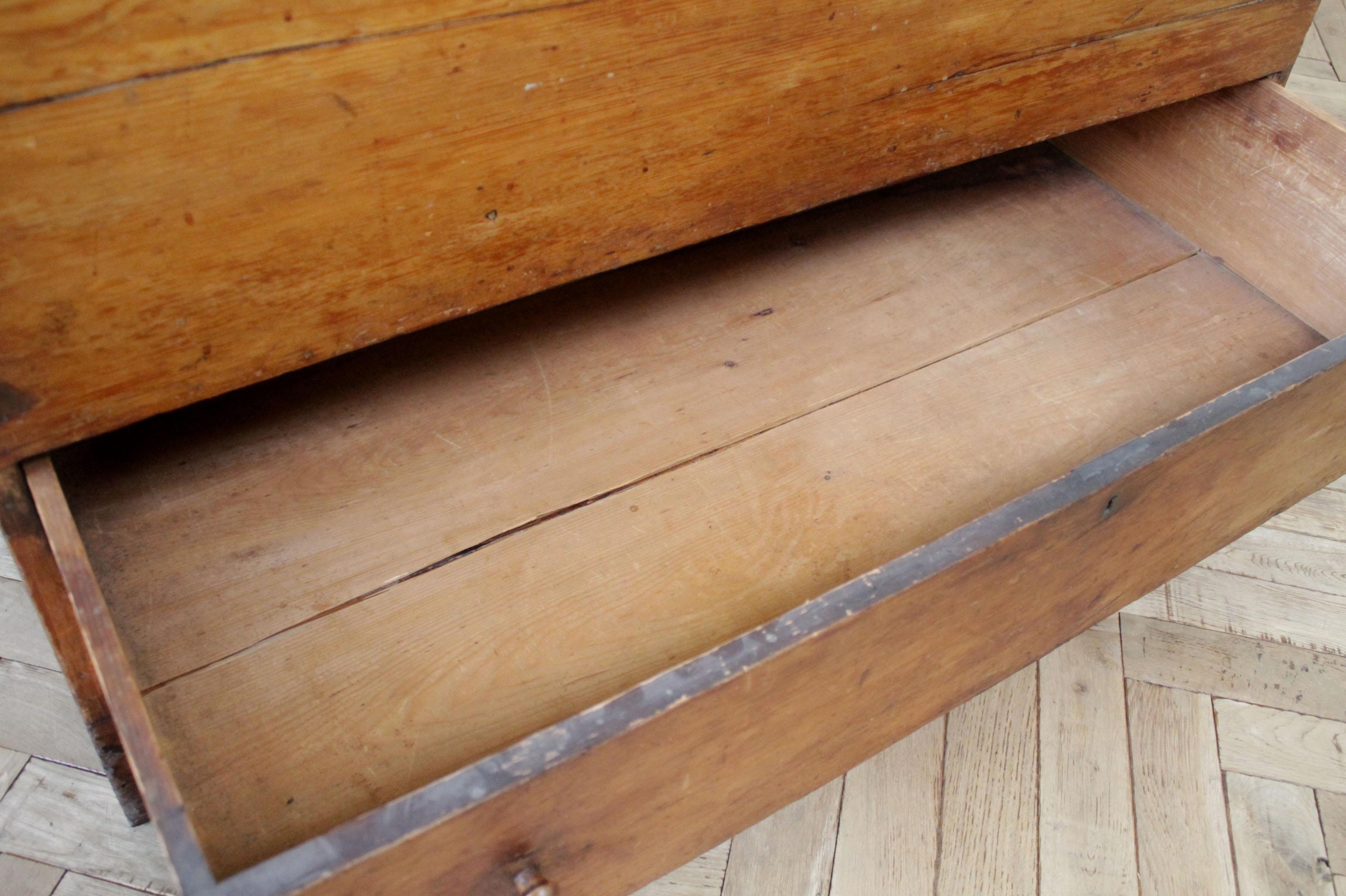 Antique Primitive Blanket Chest or Commode 4