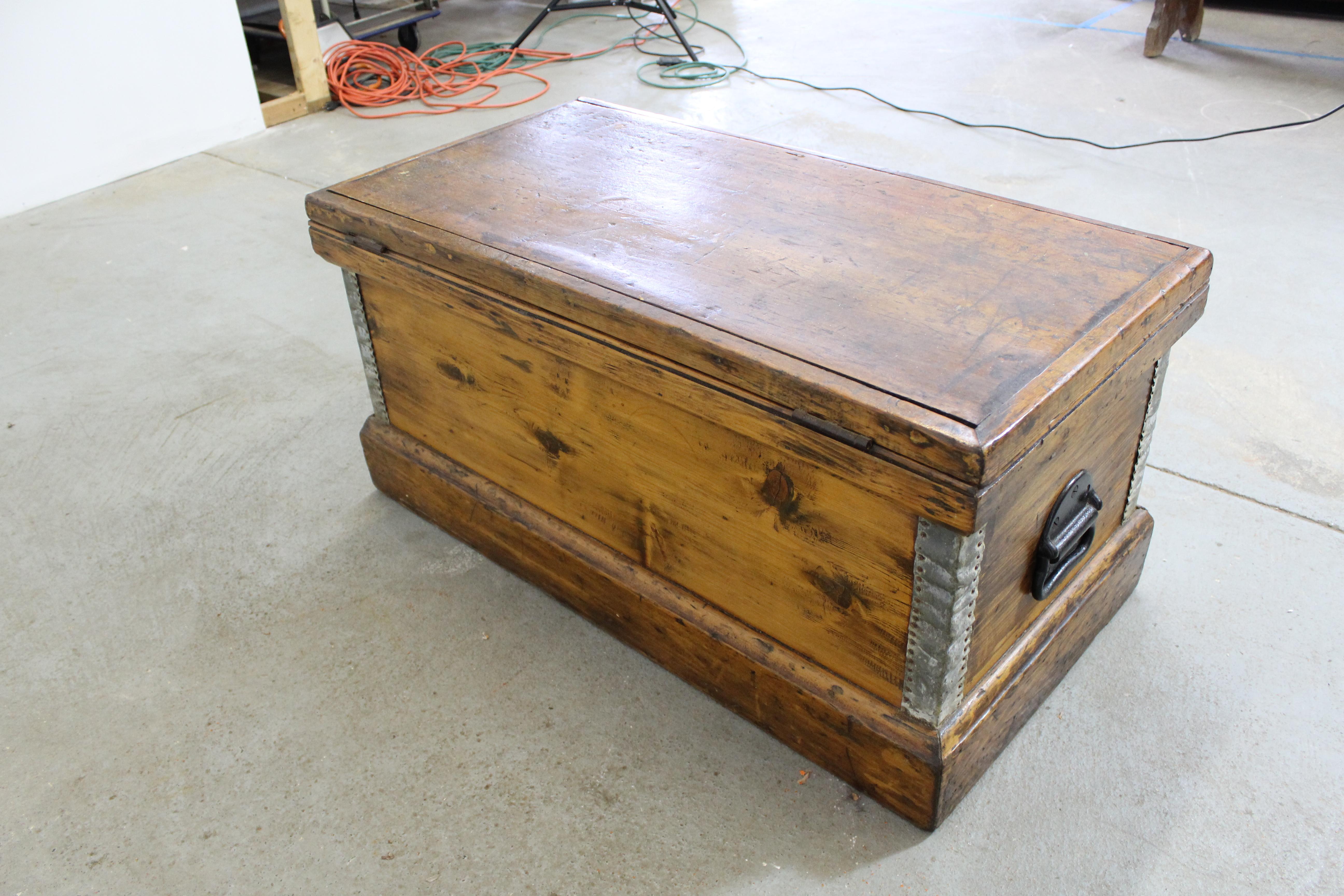 American Antique Civil War Officers Chest or Trunk