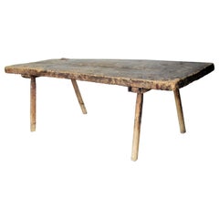 table de boucherie primitive américaine du 19ème siècle