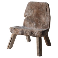 Antique Primitive Chair 1860s-1900s / Side Chair Wabi Sabi