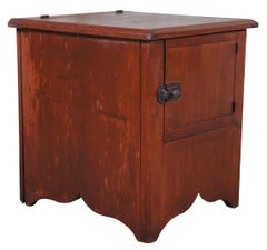 Antique Primitive Chamber Pot Toilet Potty Latrine Trunk Commode Box