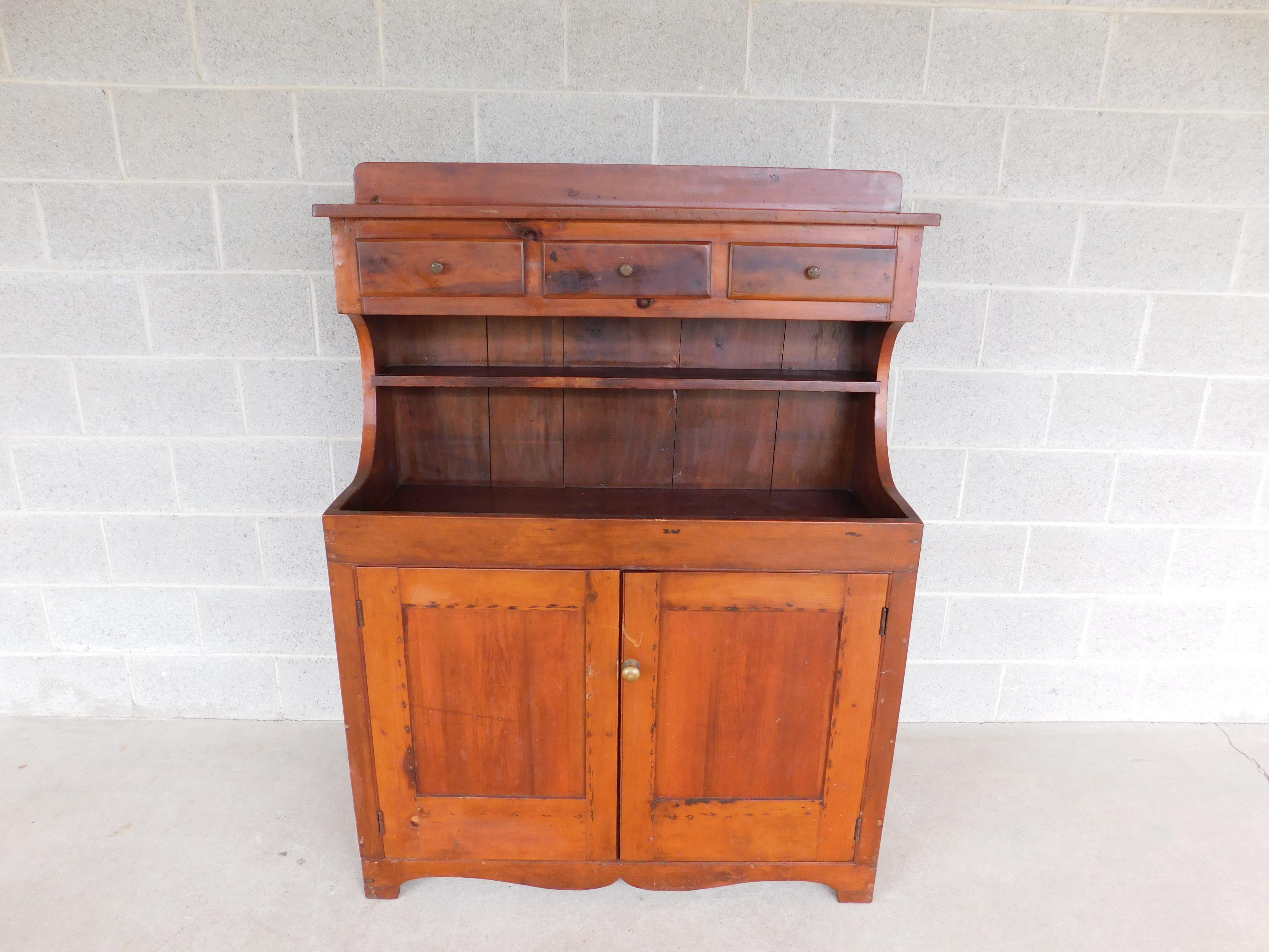 Antique Primitive Cherry Dry Sink 2