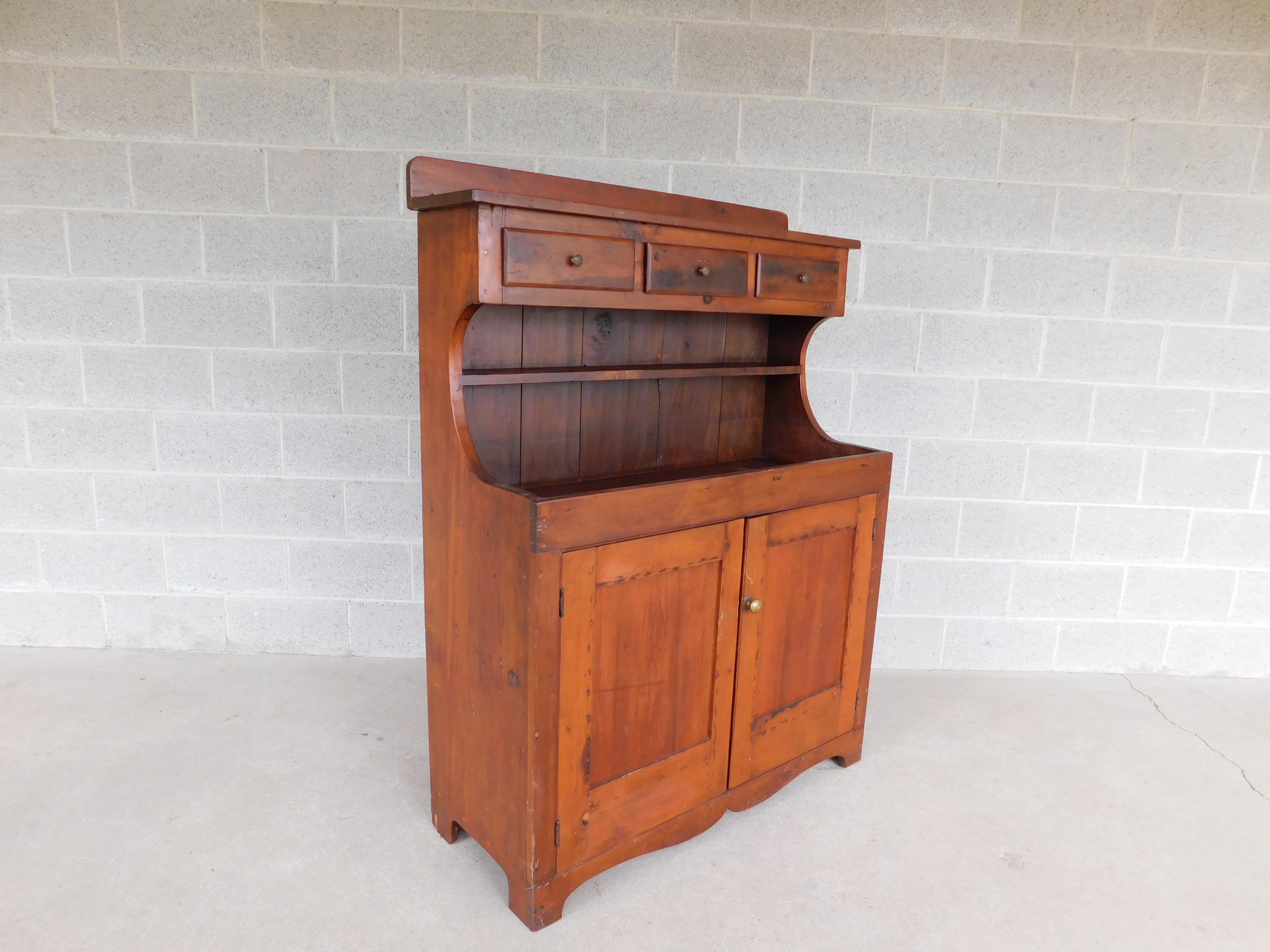 Antique Primitive Cherry Dry Sink 3