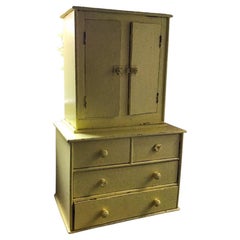 Stepback Cupboard Dollhouse Hutch Child's Antique