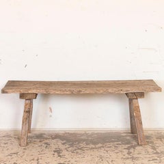 Antique Primitive Coffee Table with Splay Legs from Sweden
