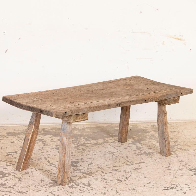 Swedish Antique Primitive Coffee Table with Splay Legs from Sweden