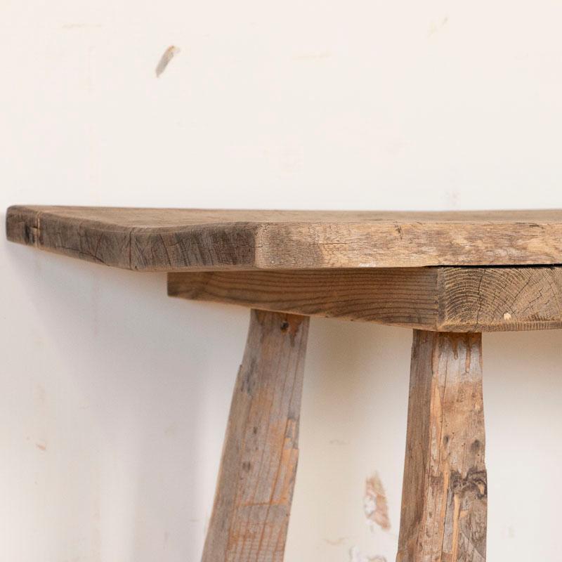 19th Century Antique Primitive Coffee Table with Splay Legs from Sweden