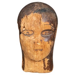 Antique Primitive Cork Mannequin Display Head c.1930