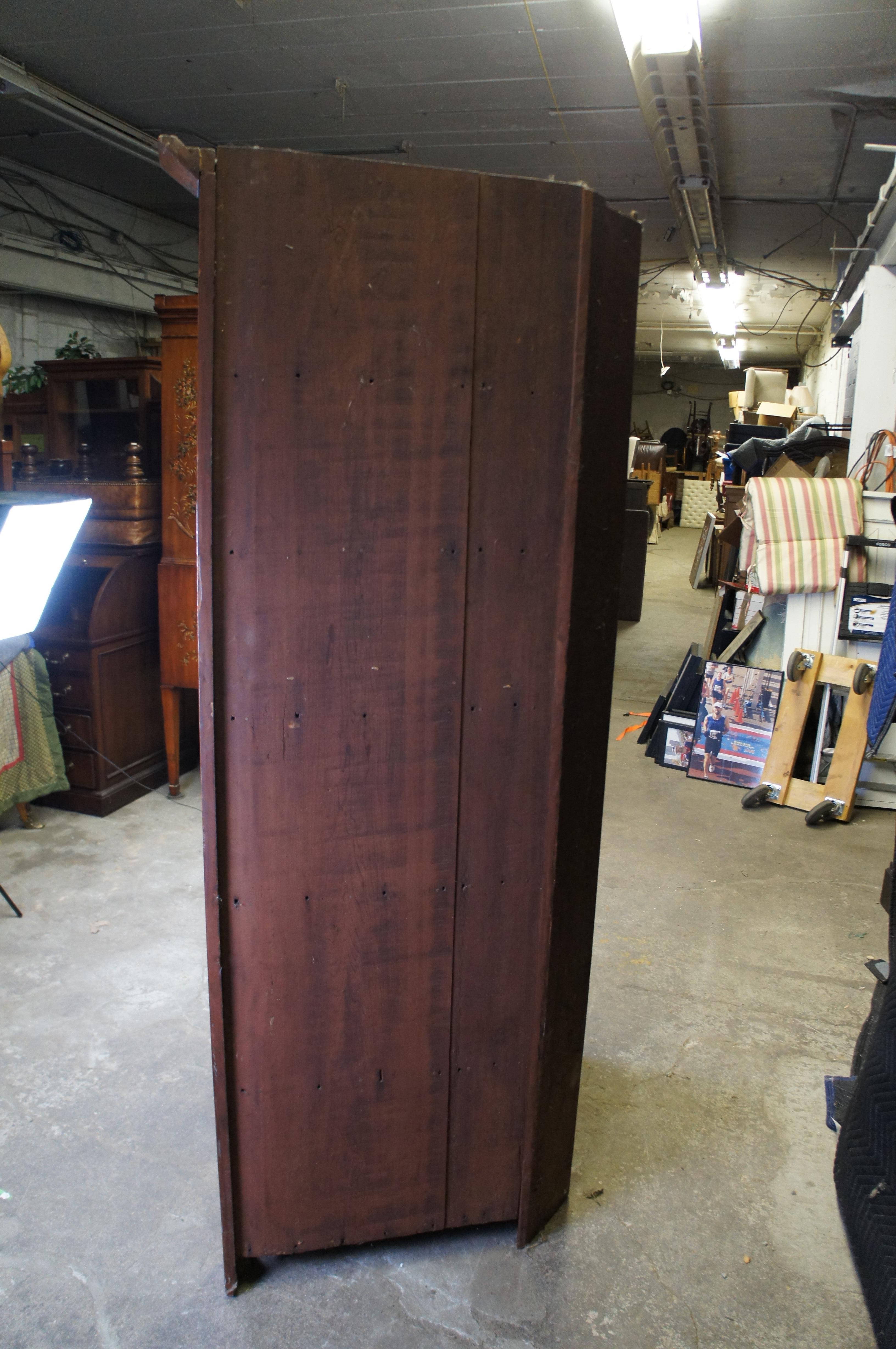 Antique Country Farmhouse Cherry Corner Cabinet Cupboard 81