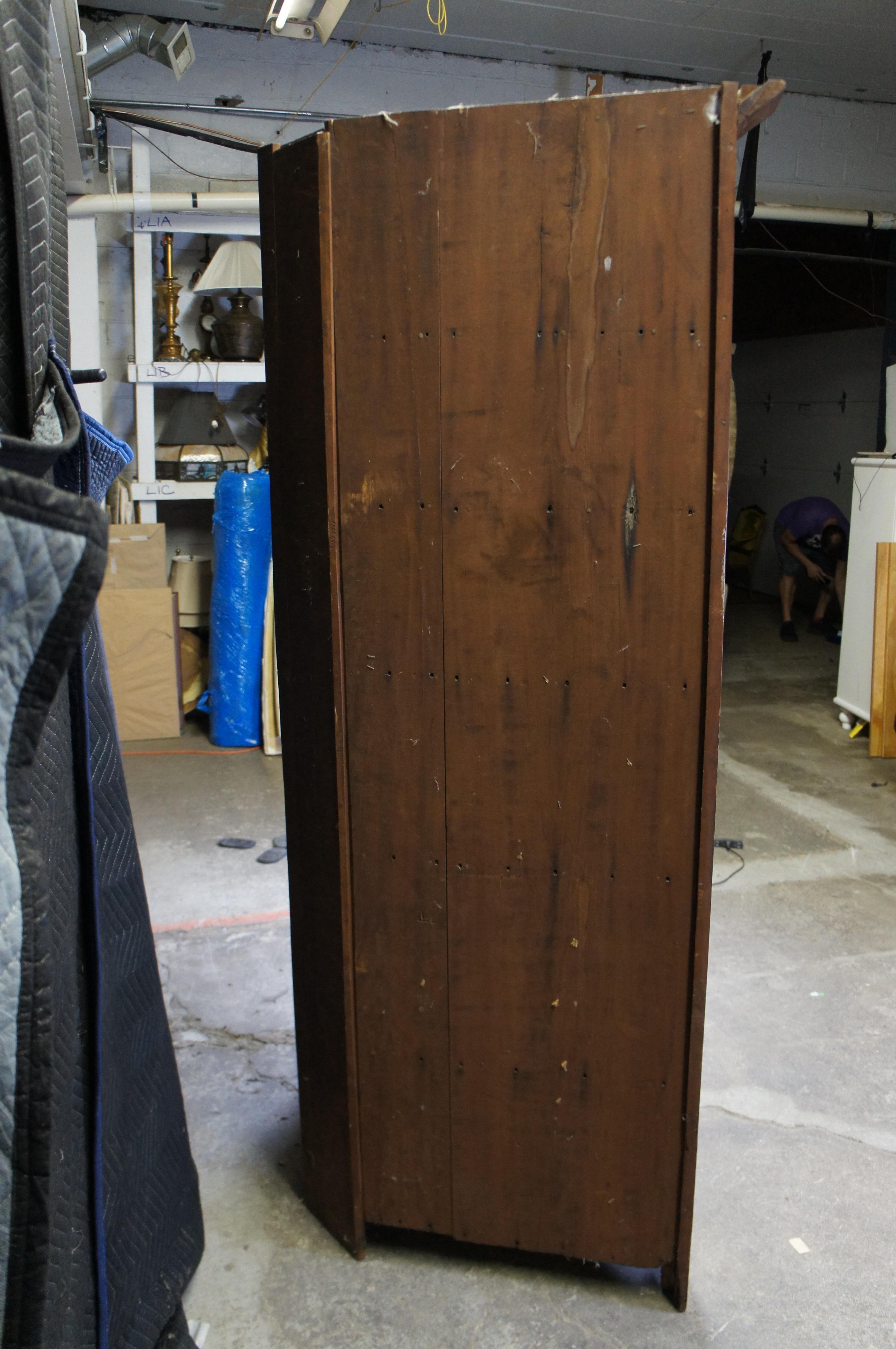 Antique Country Farmhouse Cherry Corner Cabinet Cupboard 81