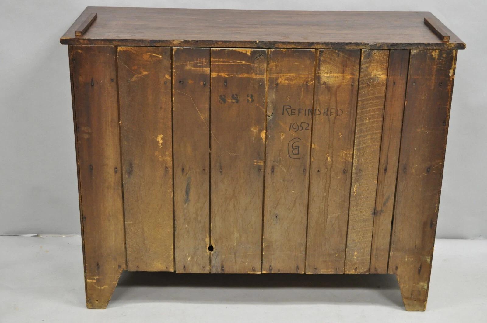 Antique Primitive Country Farmhouse Pine & Cherry Hutch Cupboard China Cabinet For Sale 5