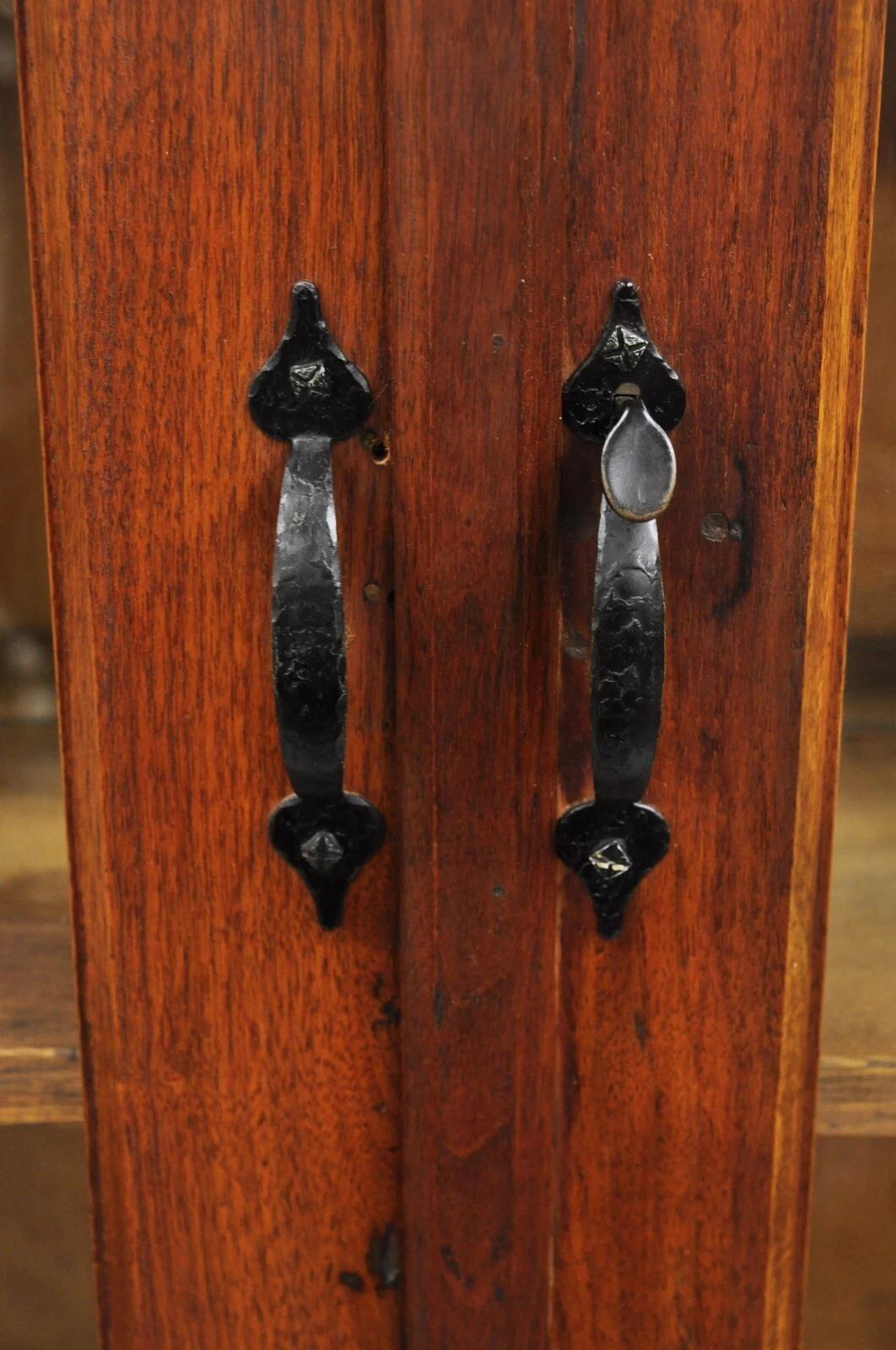 Antique Primitive Country Farmhouse Pine & Cherry Hutch Cupboard China Cabinet For Sale 2