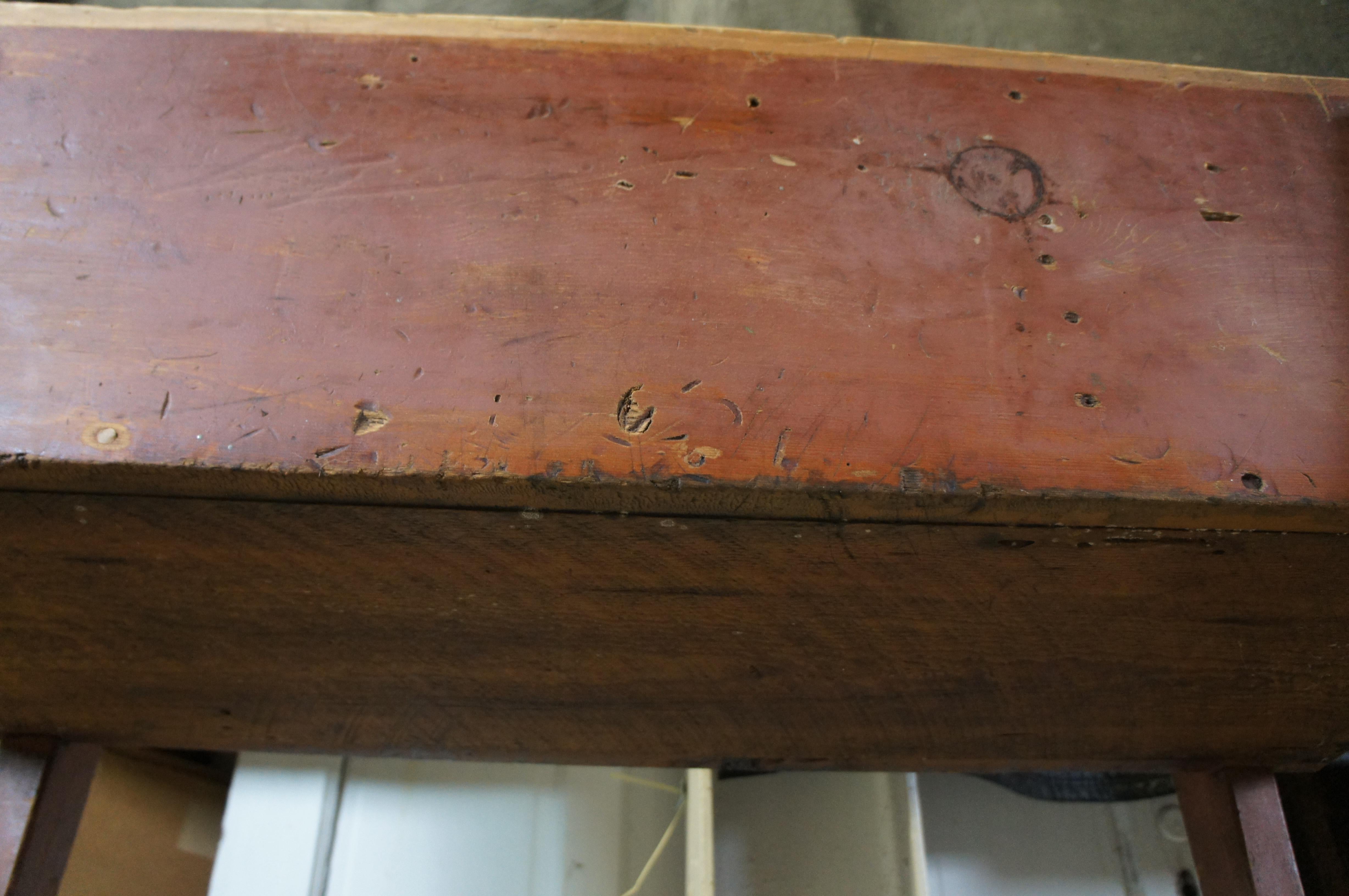 Antiquities Country Pine Farmhouse Bread Dough Box Trough Bin 42