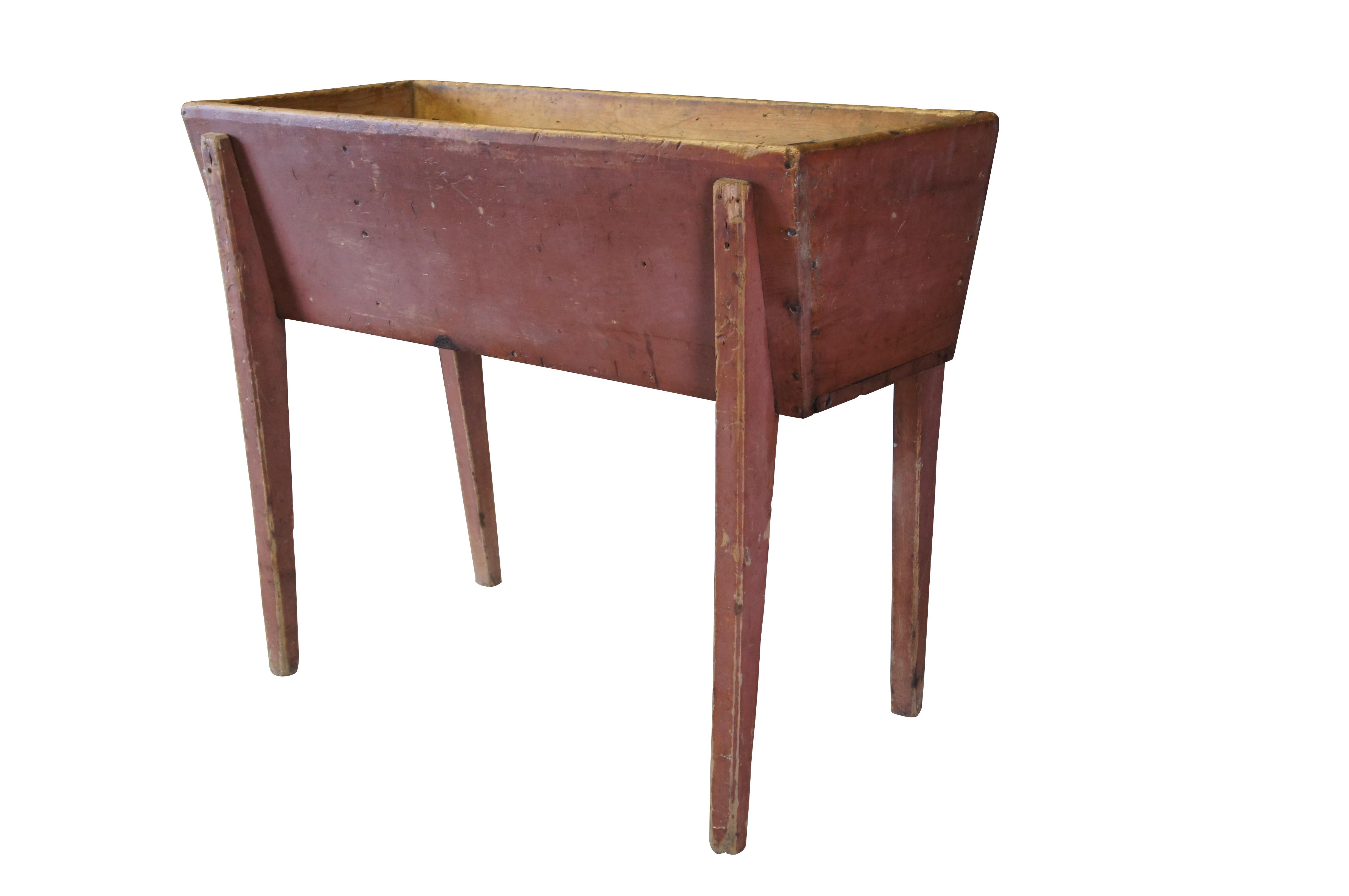 Primitif Antiquities Country Pine Farmhouse Bread Dough Box Trough Bin 42