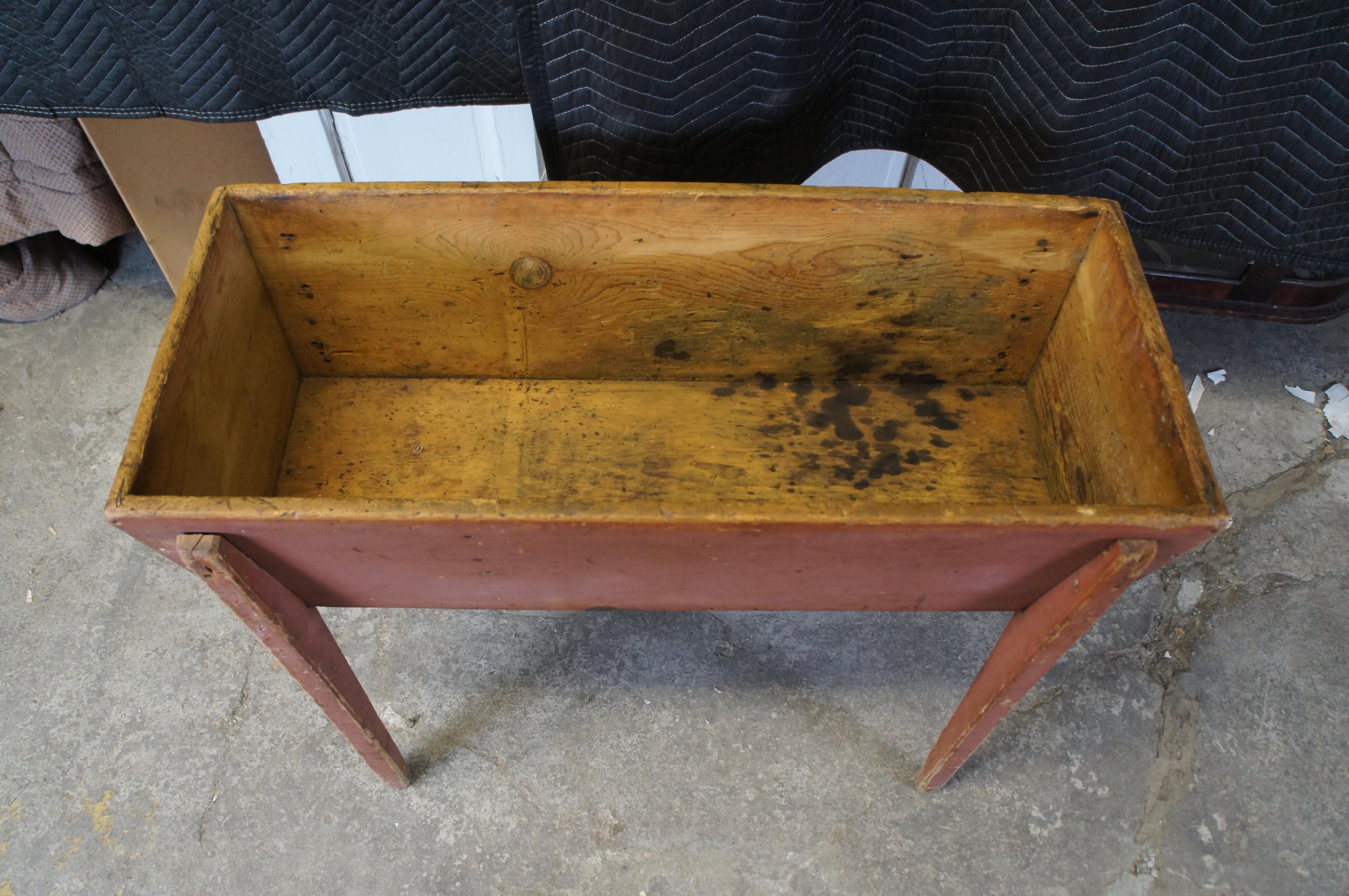 Antiquities Country Pine Farmhouse Bread Dough Box Trough Bin 42