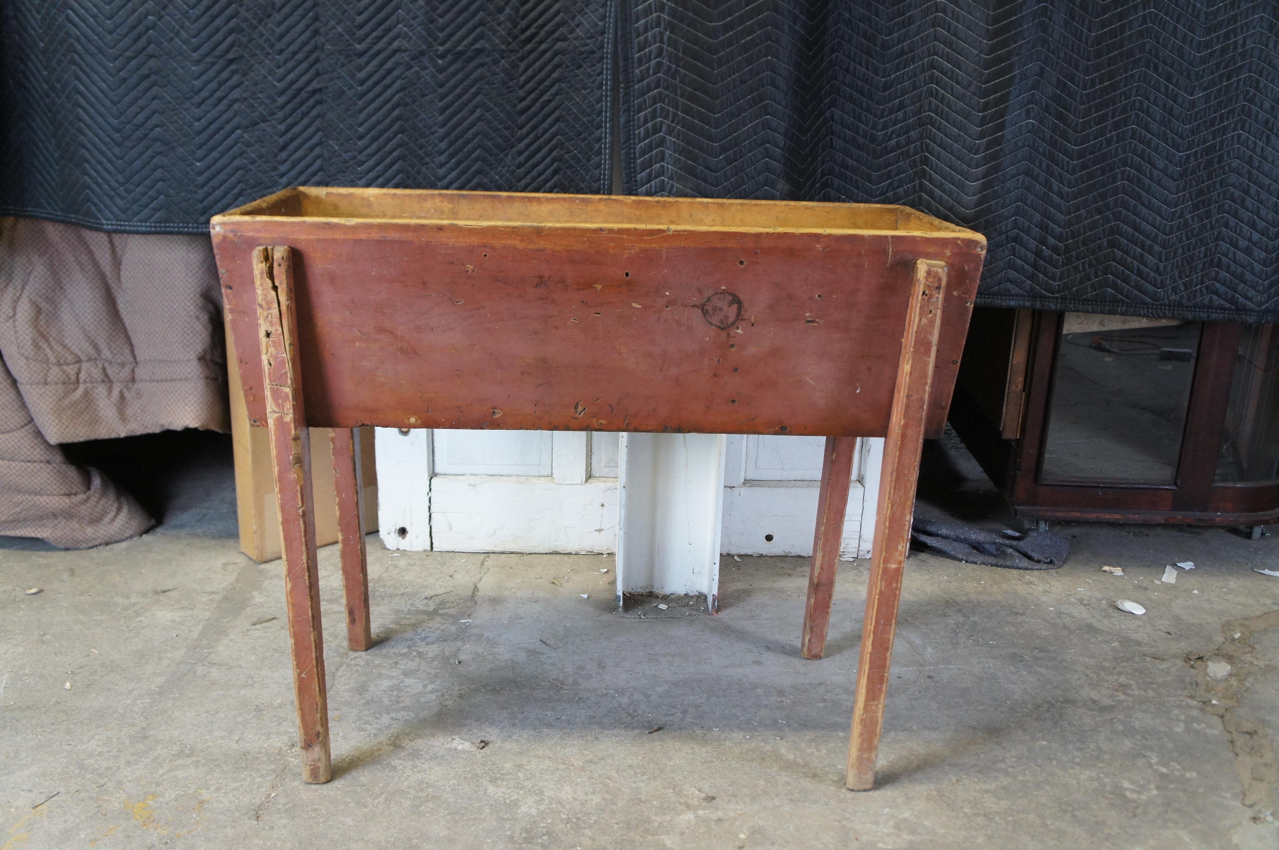 Antiquities Country Pine Farmhouse Bread Dough Box Trough Bin 42