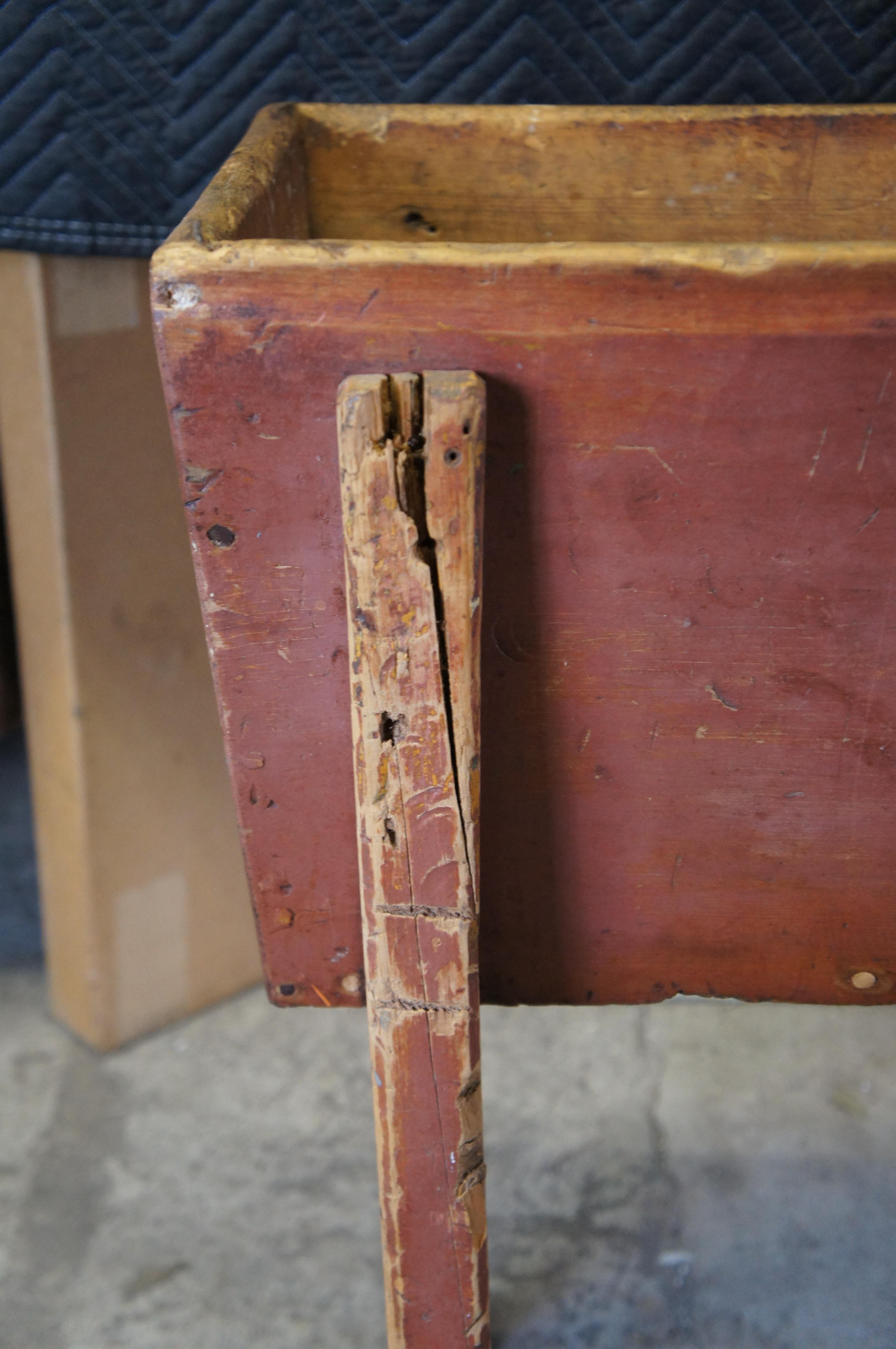 Antiquities Country Pine Farmhouse Bread Dough Box Trough Bin 42