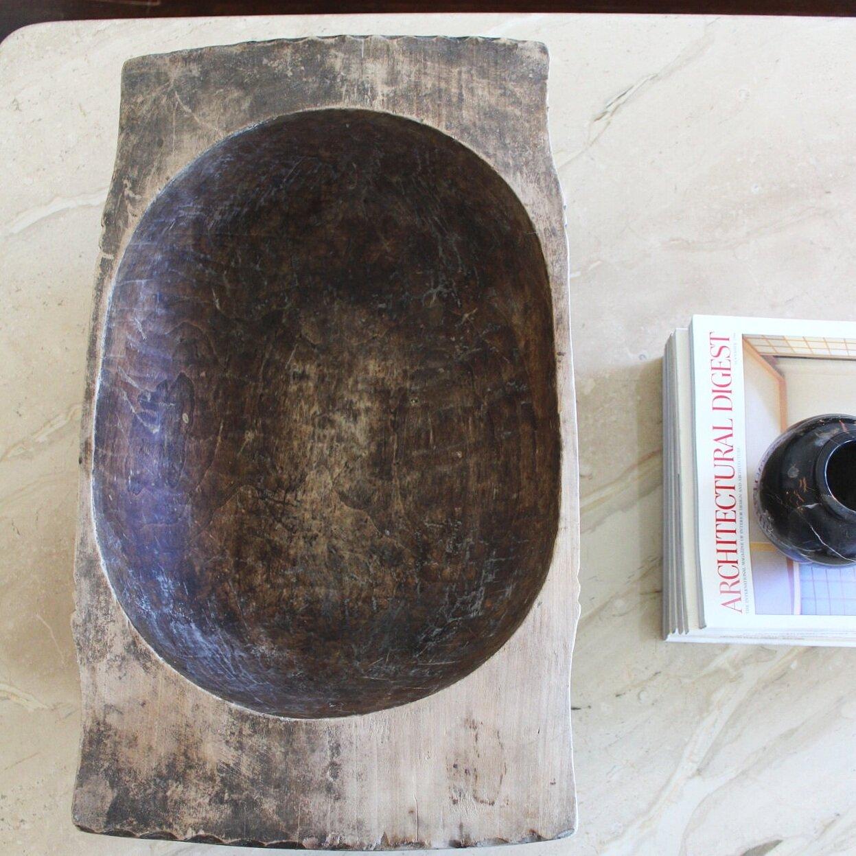 antique dough bowl