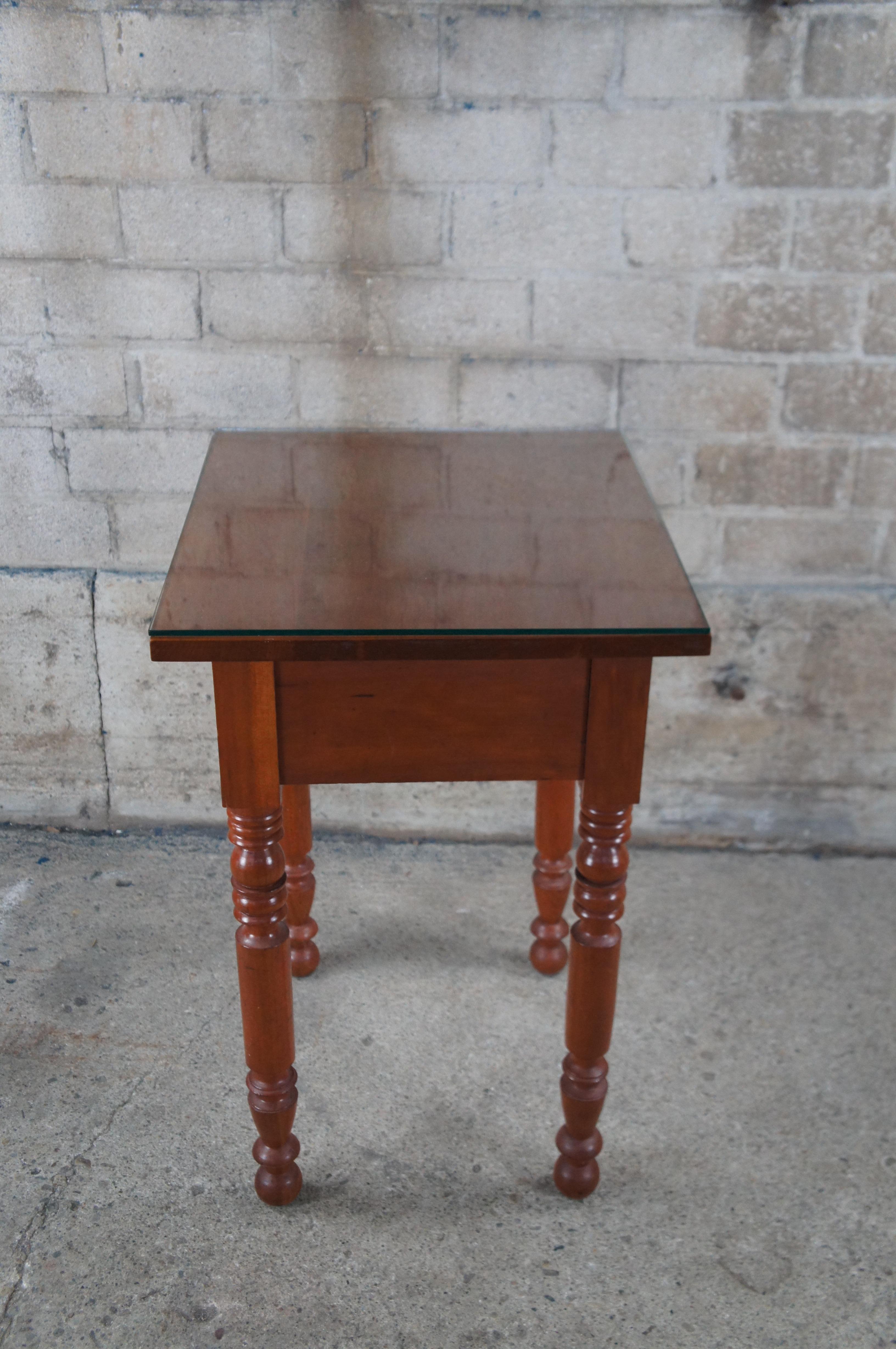 Antique Primitive Early American Cherry Side Accent Table Nightstand 30