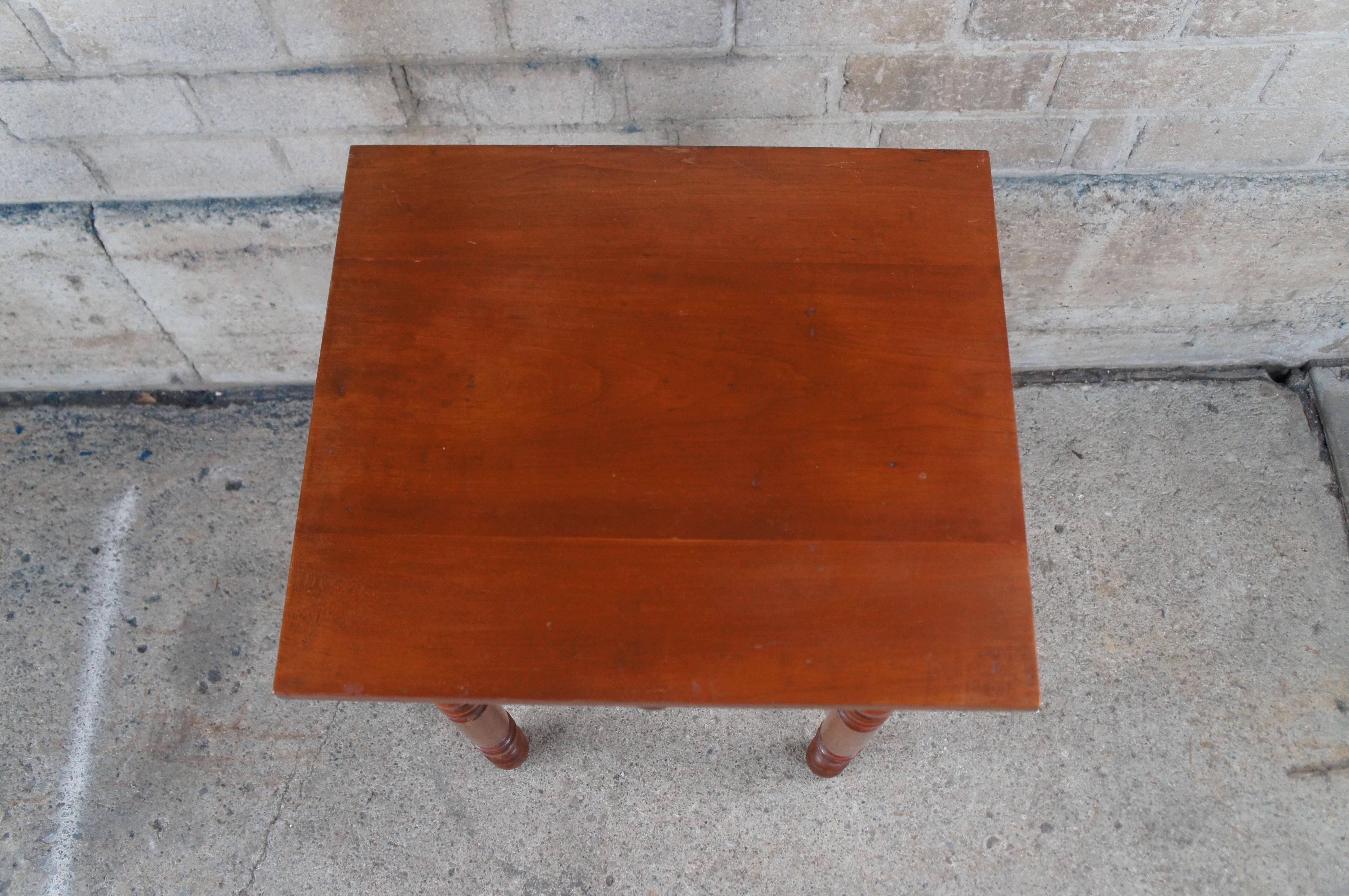 Antique Primitive Early American Cherry Side Accent Table Nightstand 30