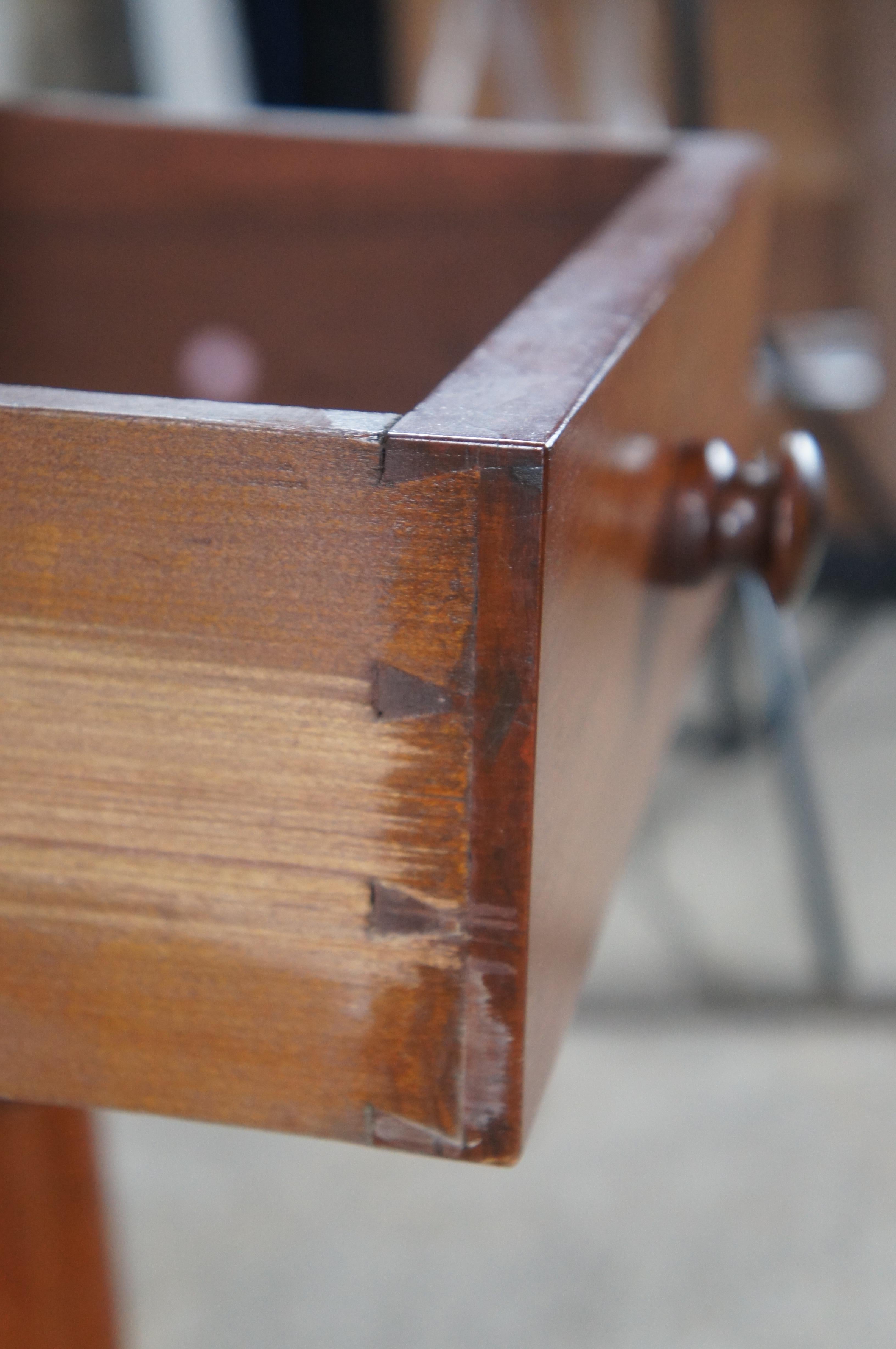 Antique Primitive Early American Cherry Side Accent Table Nightstand 30