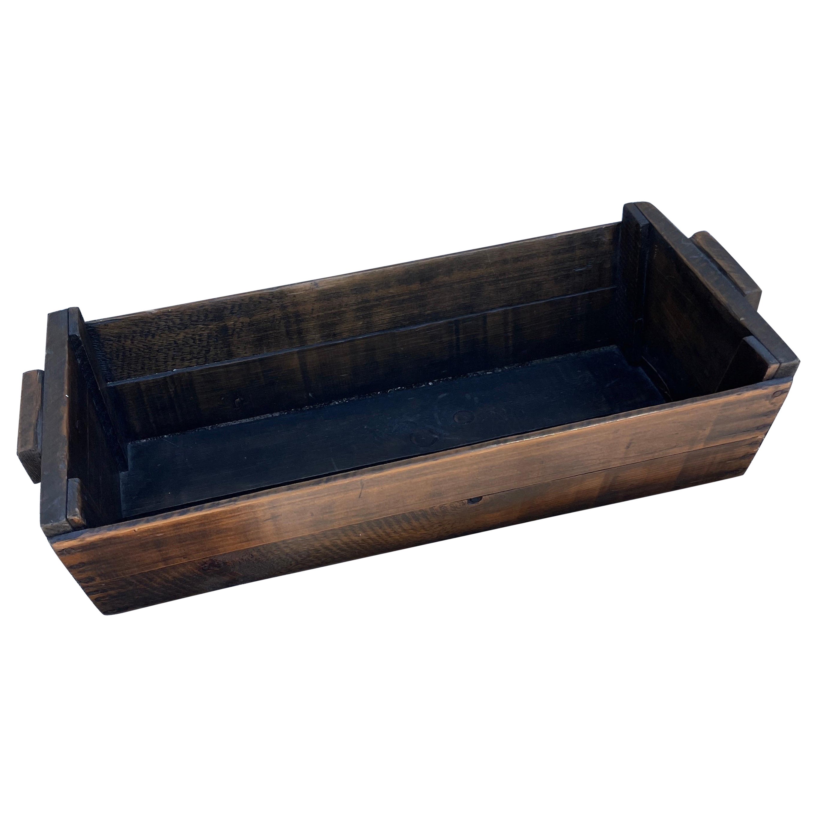 Antique Primitive French Wood Open Box