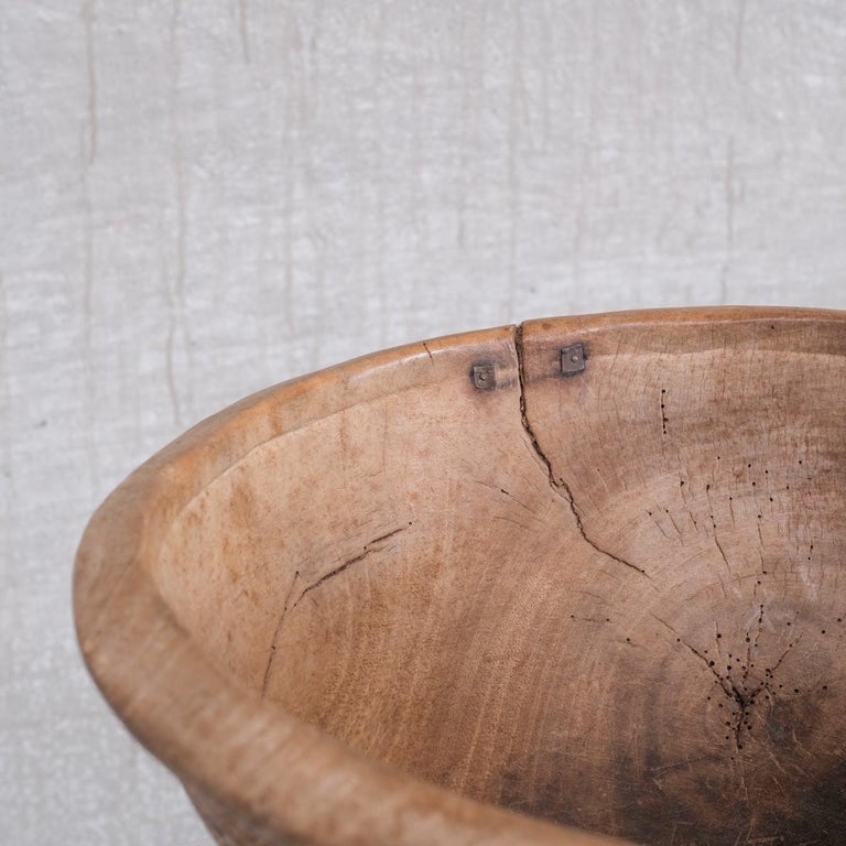 Antique Primitive French Wooden Bowl For Sale 2