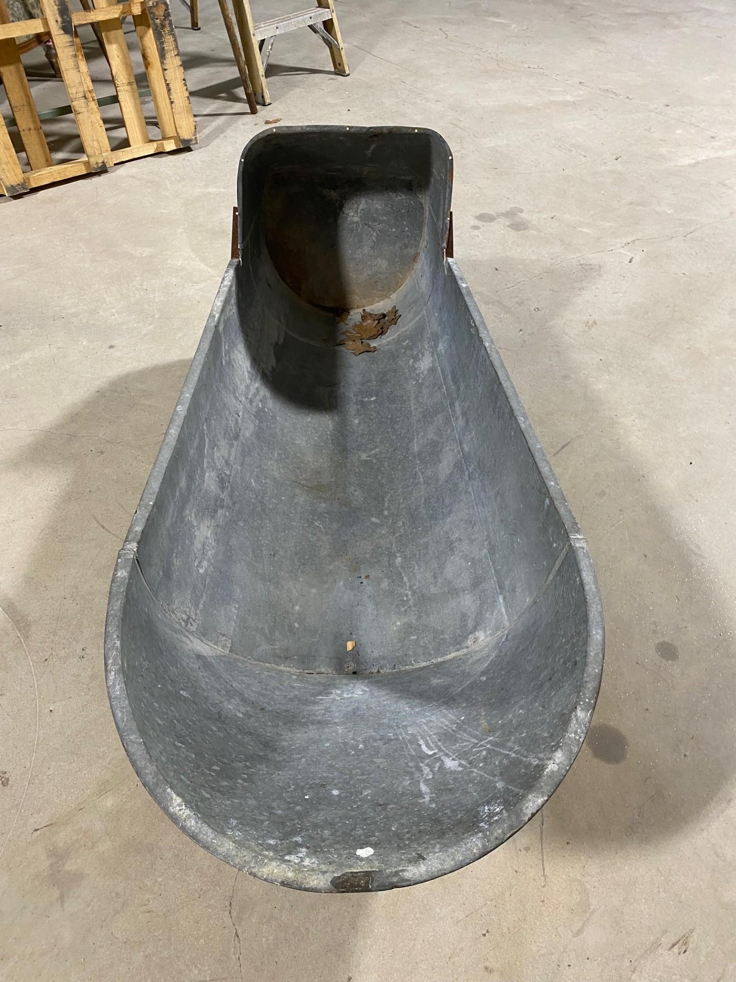 antique galvanized tub