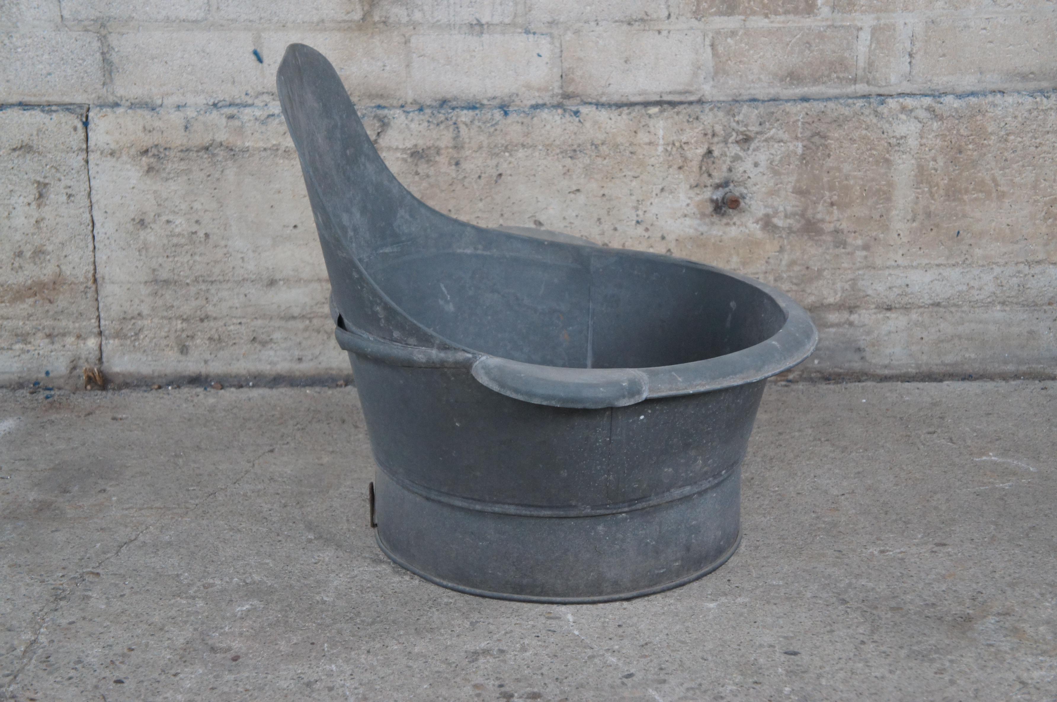 antique galvanized wash tub for sale