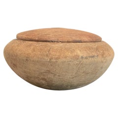 Antique Primitive Hand Carved Wooden Bowl, c.1 800s