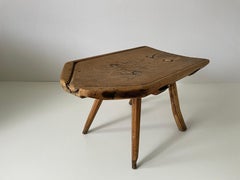 Antique Primitive Hand-crafted Wood Coffee Table, 1930s, Germany