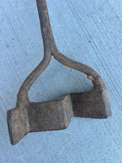 Antique Primitive Hand Wrought Western Cattle Ranch Branding Iron