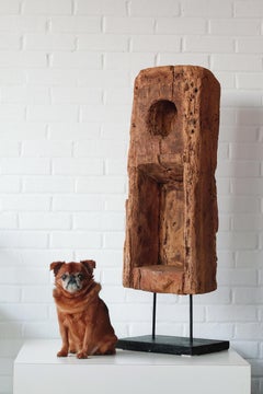 Antique Primitive Indonesian Lesung Mortar Sculpture