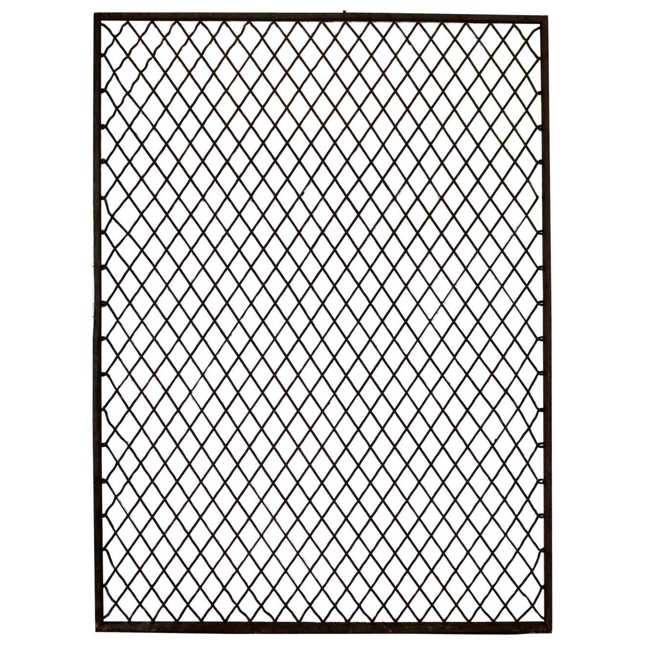 Antique Primitive Industrial Woven Wire Window Security Guard For Sale ...