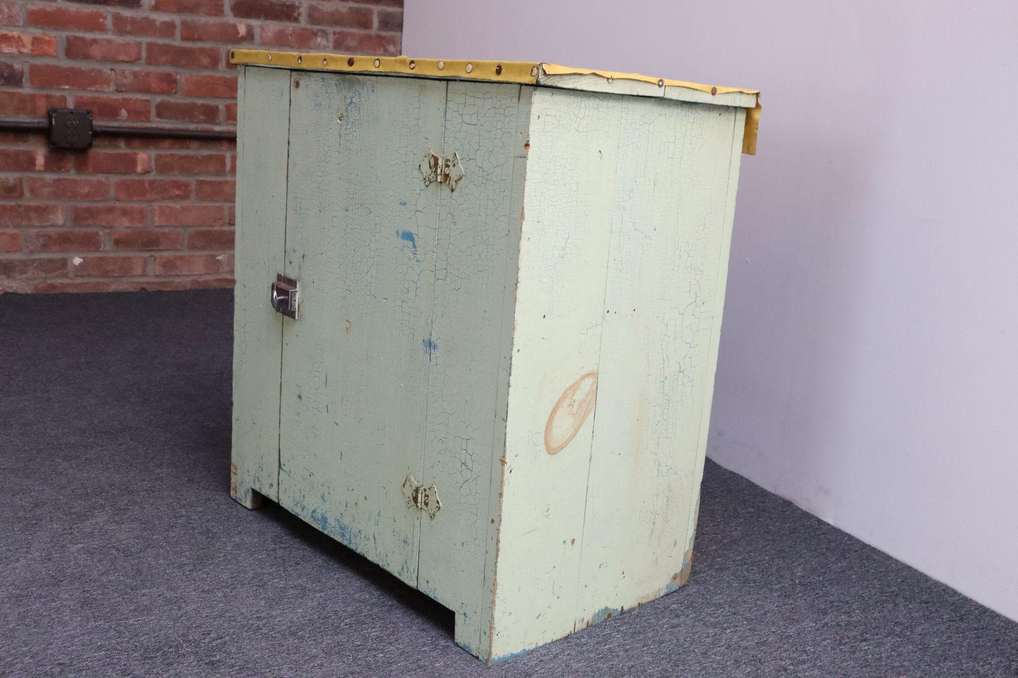19th Century Antique Primitive Jelly Cupboard with Hinged Door and Interior Shelf For Sale