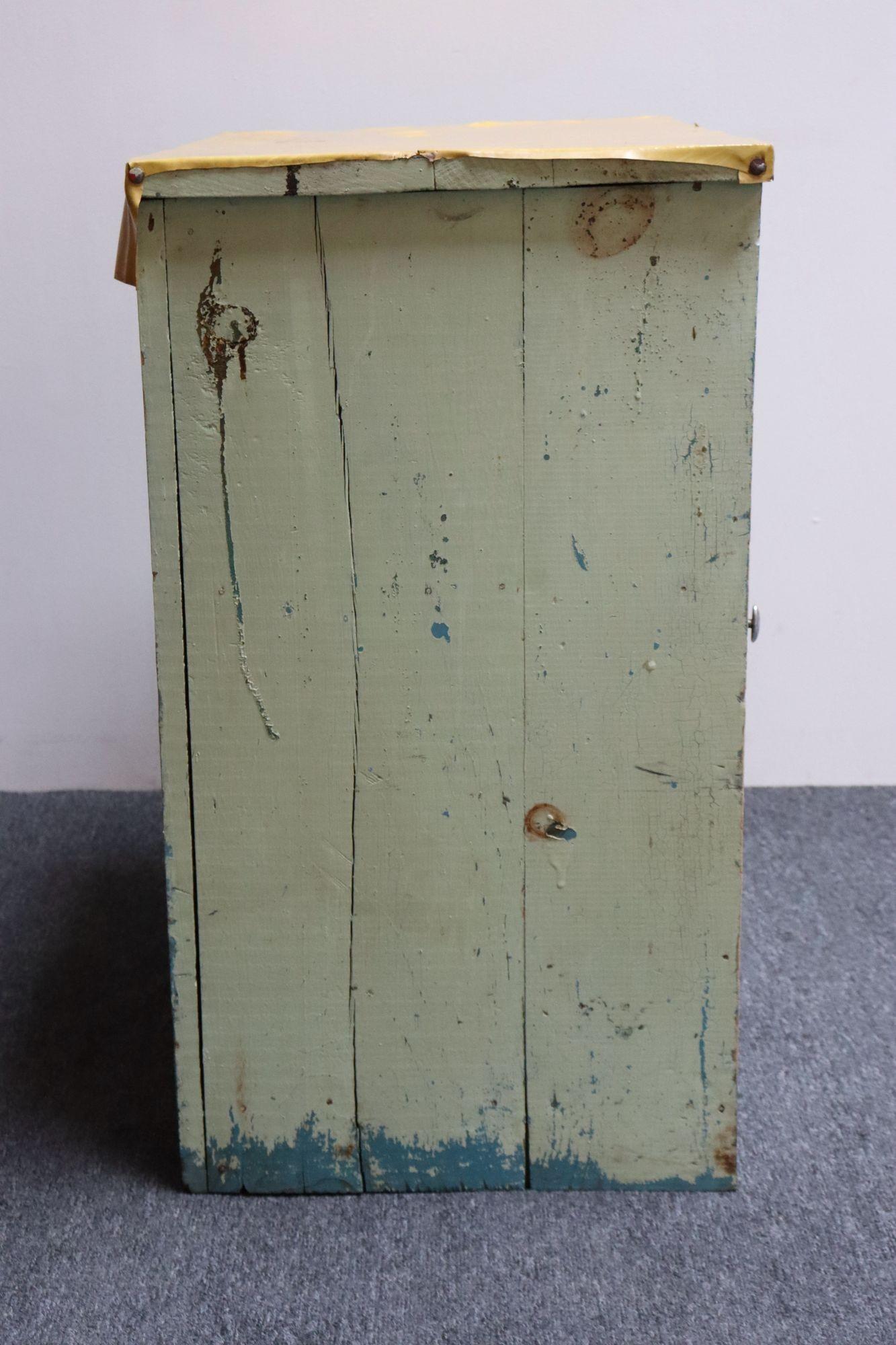 Antique Primitive Jelly Cupboard with Hinged Door and Interior Shelf For Sale 2
