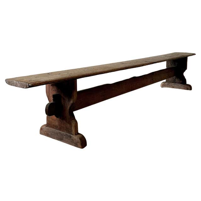 Prehistoric Bench Antique Primitive Wooden Bench in Pine, Scandinavia, 1800s For Sale at ...