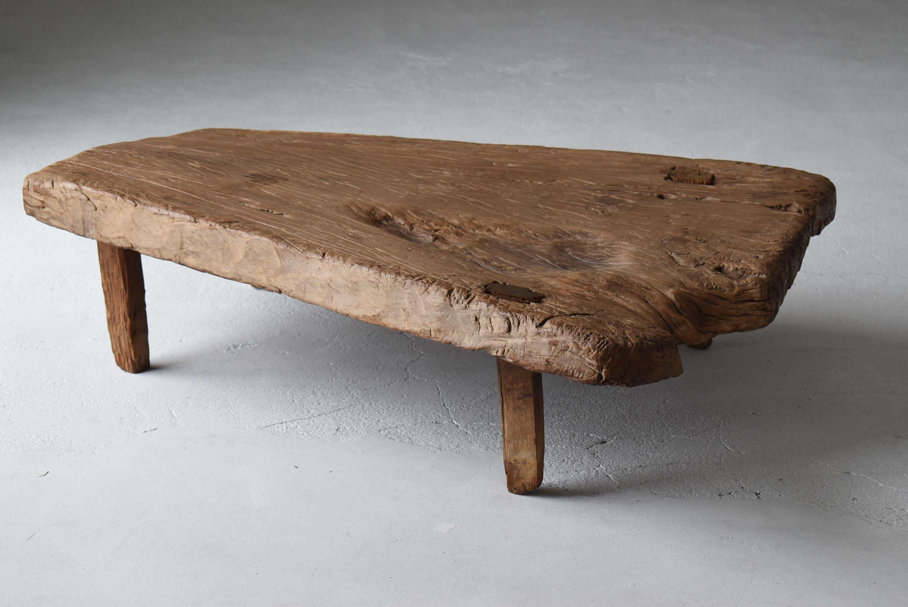 Antique Primitive Low Table or Bench Late 19th Century 5