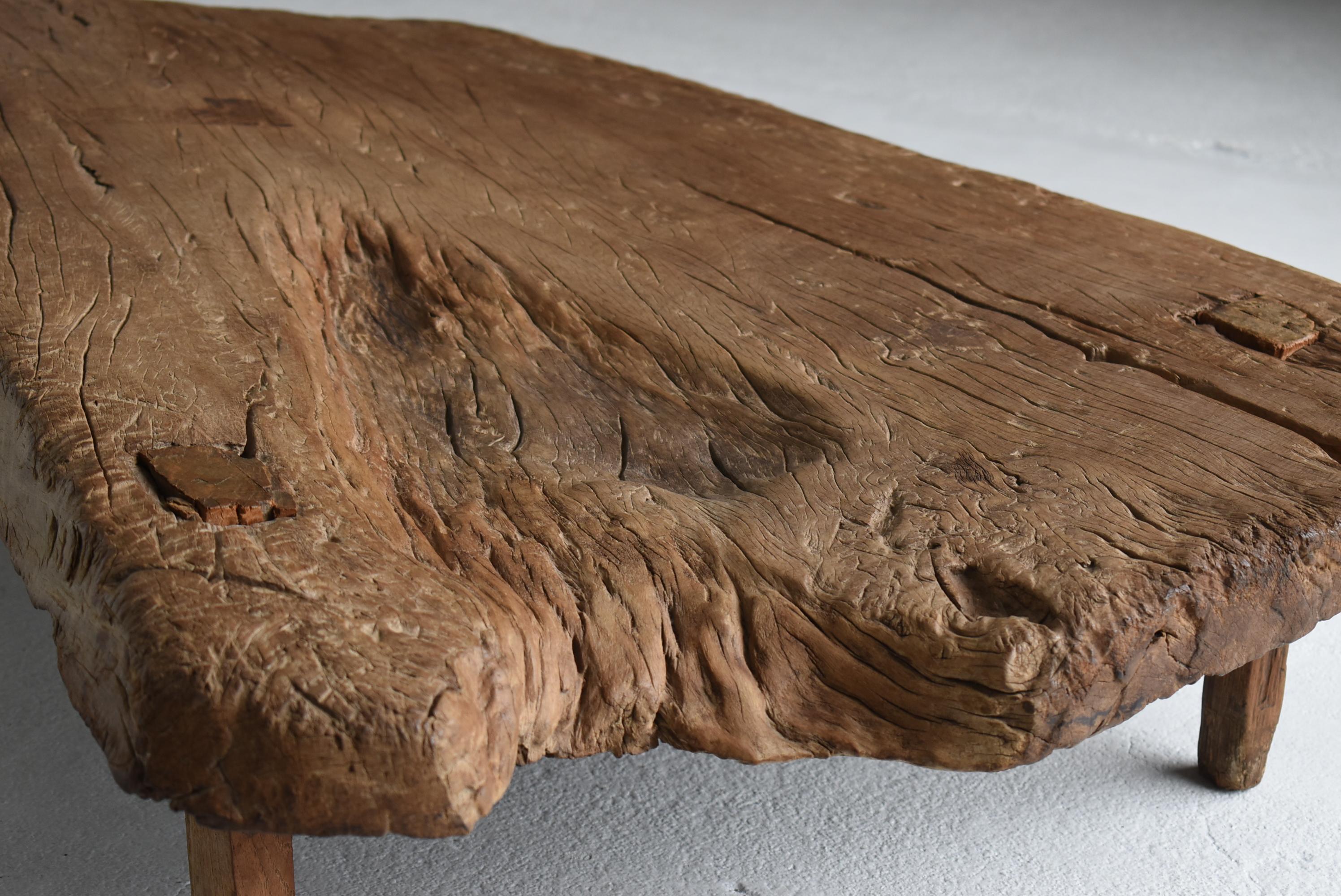 Antique Primitive Low Table or Bench Late 19th Century 10
