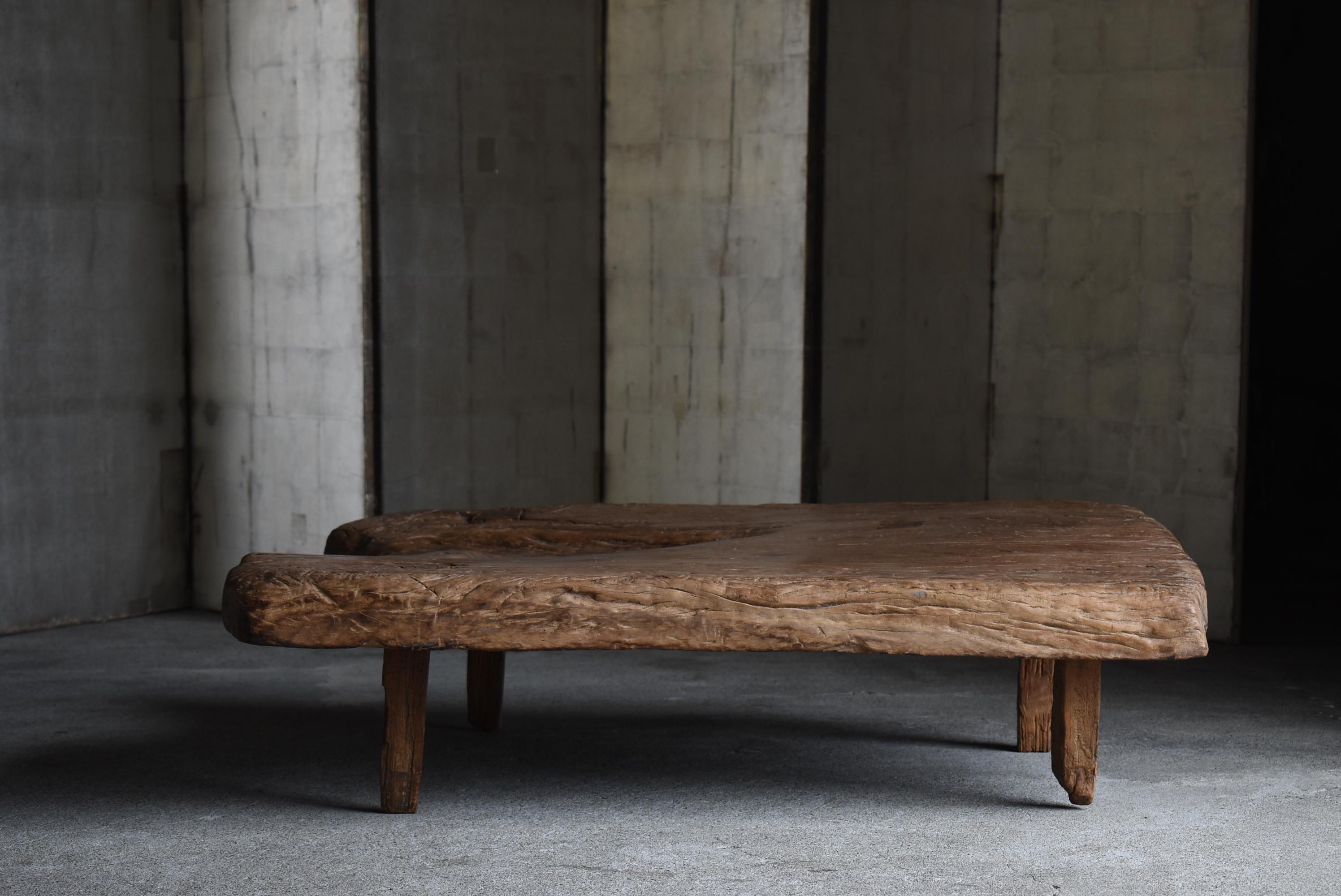 Antique Primitive Low Table or Bench Late 19th Century 11