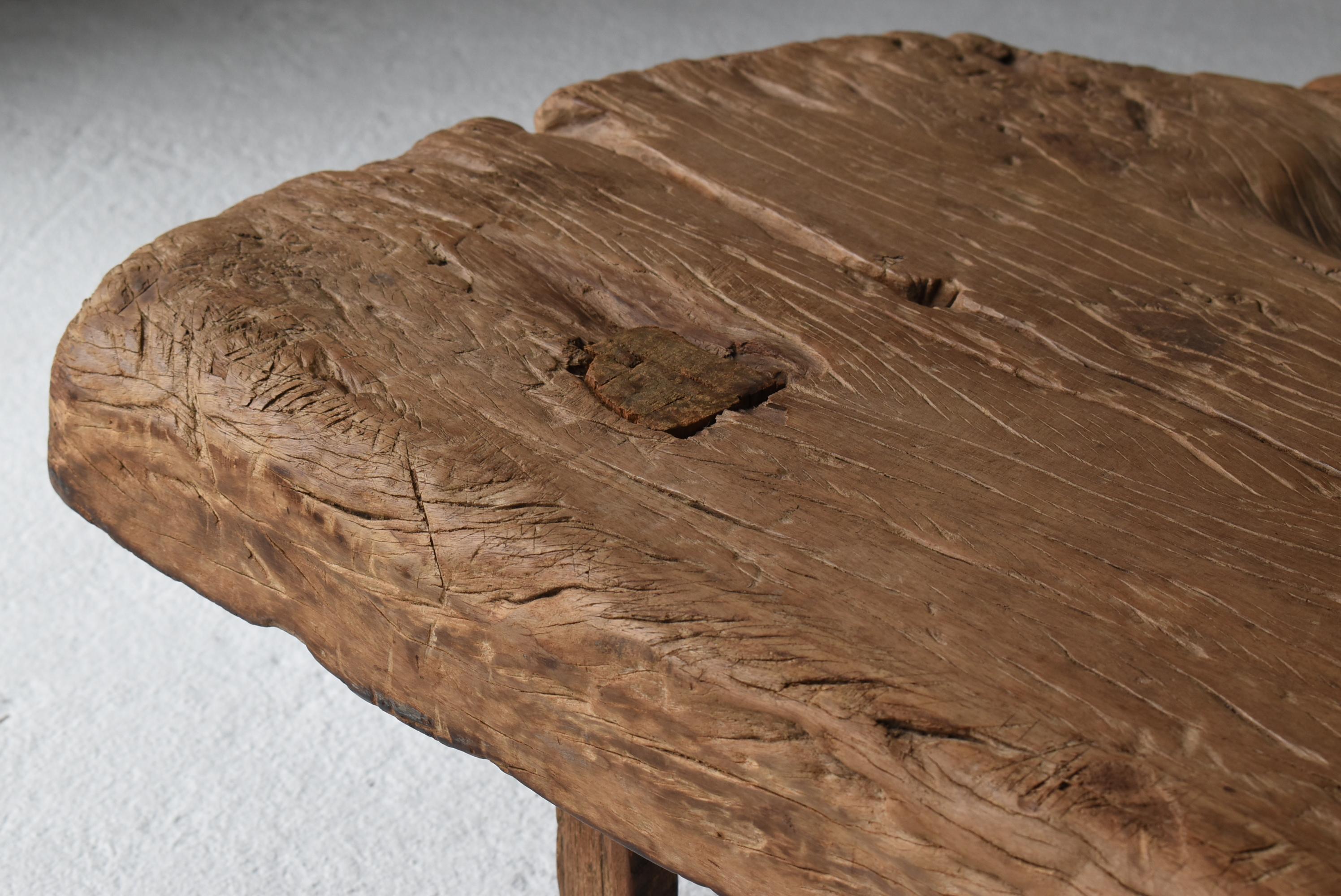 Antique Primitive Low Table or Bench Late 19th Century 2