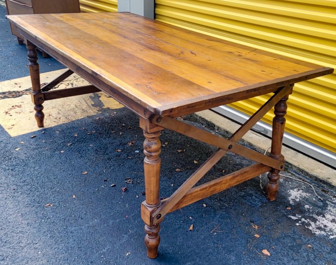 Antiker primitiver Bauern-/Esstisch oder Schreibtisch aus Ahornholz im Campaign-Stil im Angebot 4