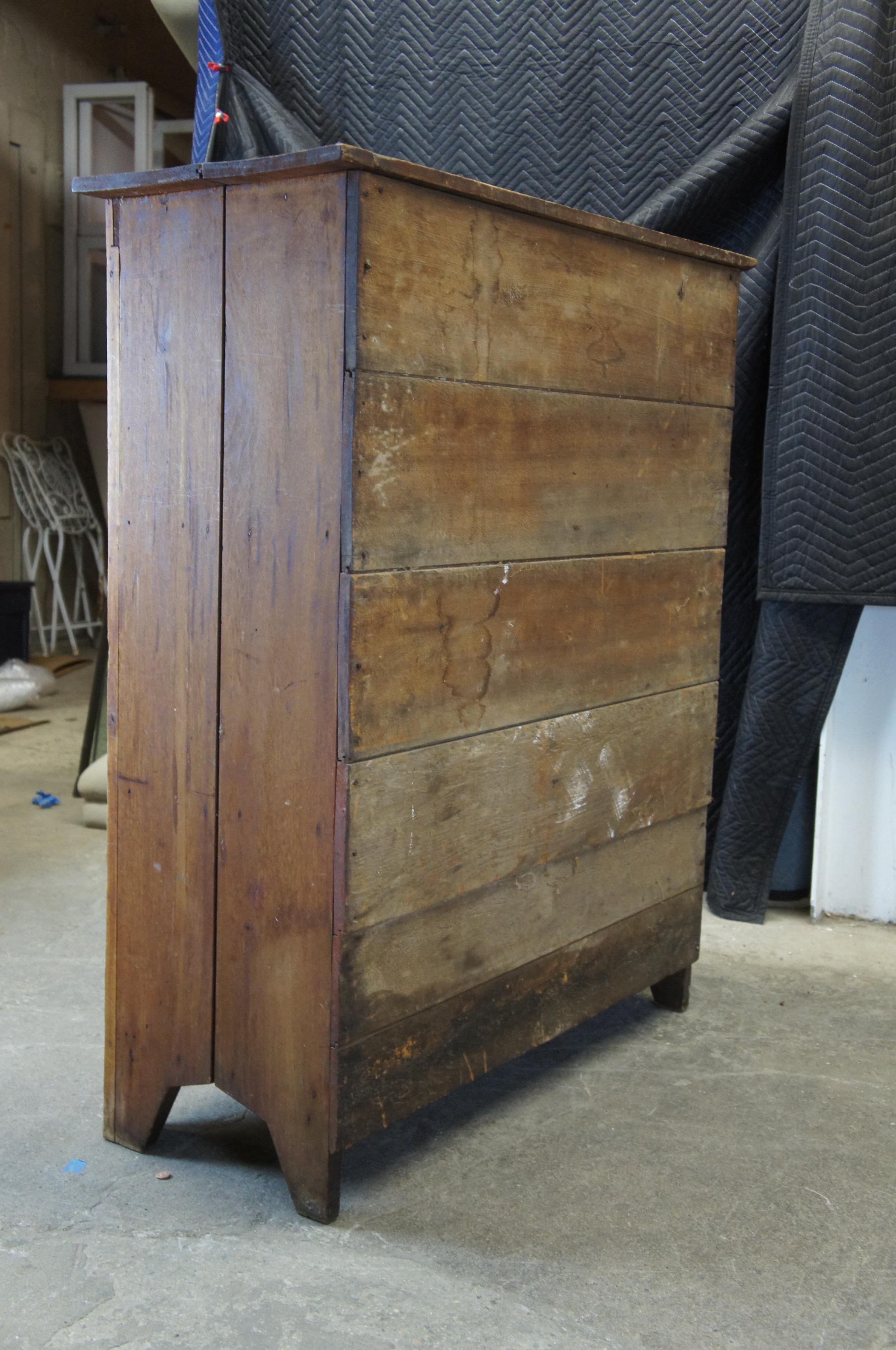 Rustic Antique Pennsylvania Pine Country Farmhouse Jelly Cabinet Cupboard