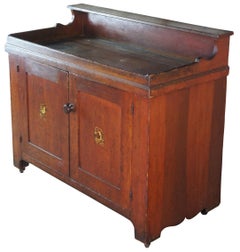 Antique Pennsylvania Pine Farmhouse Dry Sink Washstand Bar Cabinet